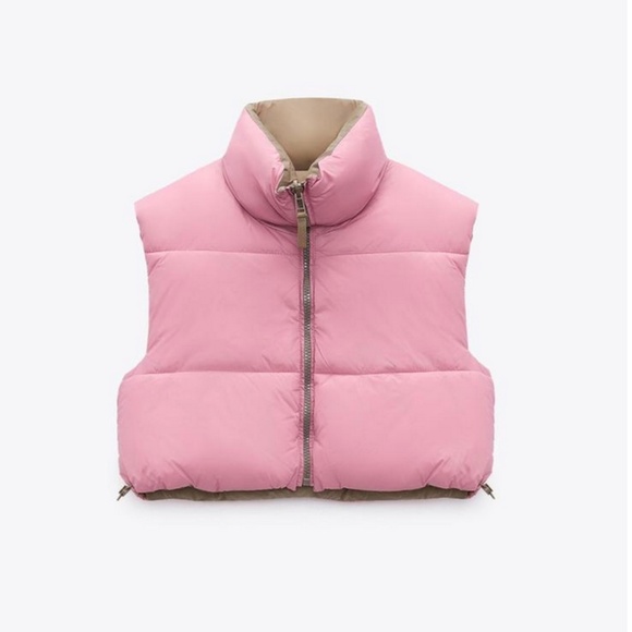 NWT Zara Reversible Quilted Vest - Picture 2 of 6